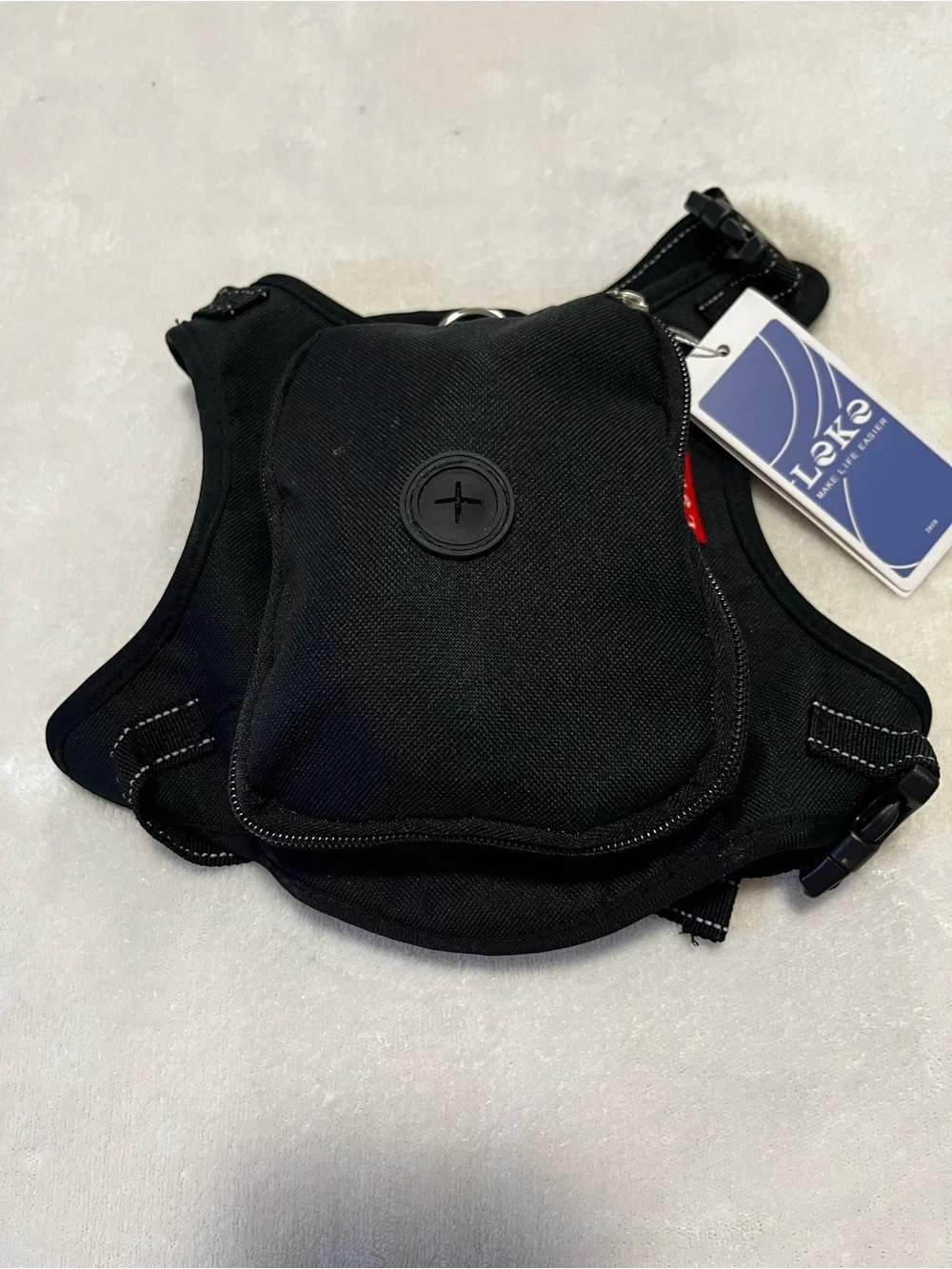 Hands-Free Black Dog Carrier Backpack and Harness Combo